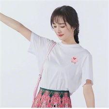 明星网红同款短袖图片